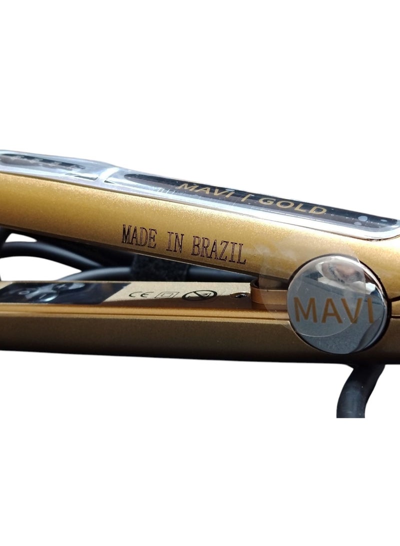 ​مكواة Mavi Gold Professional - الخيار الأول لخبراء التجميل والرفيق المثالي لإطلالتك المنزلية - تكنولوجيا السيراميك المتطورة لشعر انسيابي - Image 5